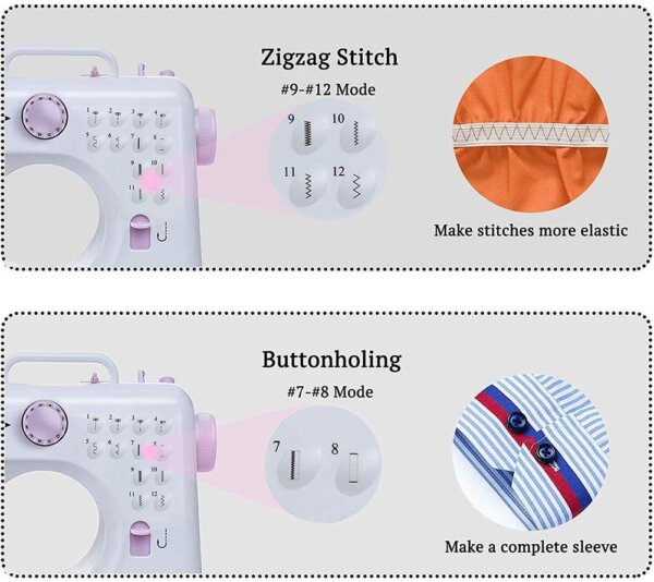 ماكينة خياطة منزلية صغيرة متعددة الوظائف - 12 غرزة كهرباء و شحن