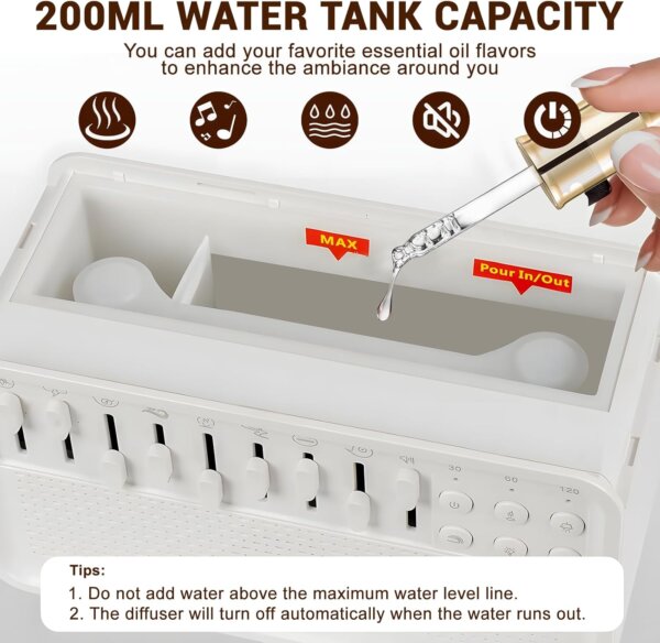 جهاز مرطب هواء بضوضاء بيضاء – تجربة نوم واسترخاء مثالية