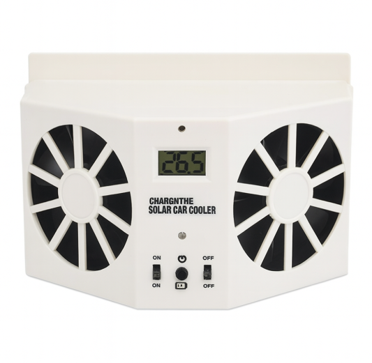مروحة تبريد للسيارة بالطاقة الشمسية مزدوجة المحرك Solar Car Cooler