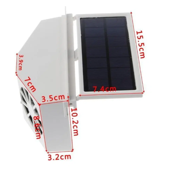 مروحة تبريد للسيارة بالطاقة الشمسية مزدوجة المحرك Solar Car Cooler