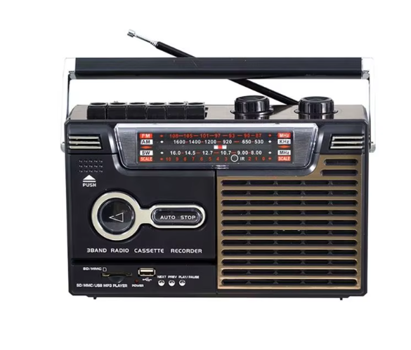 مسجل كاسيت و راديو بتصميم بومبوكس كلاسيكي – مزيج من الأصالة والحداثة (1) مسجل كاسيت و راديو بتصميم بومبوكس كلاسيكي – مزيج من الأصالة والحداثة