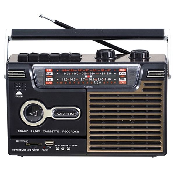 مسجل كاسيت و راديو بتصميم بومبوكس كلاسيكي – مزيج من الأصالة والحداثة (2) مسجل كاسيت و راديو بتصميم بومبوكس كلاسيكي – مزيج من الأصالة والحداثة