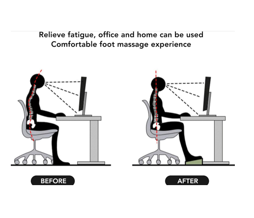 مسند قدم قابل للحمل لتدليك القدمين وتخفيف التعب بعد ساعات العمل الطويلة.