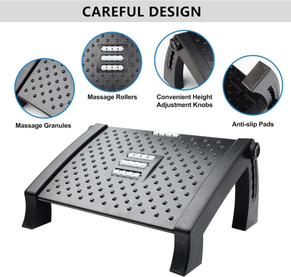 مسند قدم مريح بتصميم هندسي – راحة صحة و كفاءة في العمل (3) مسند قدم مريح بتصميم هندسي – راحة صحة و كفاءة في العمل