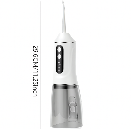 مضخة تنظيف الأسنان بالماء المحمول سعة 380 مل قابل للشحن مزوّد بـ 4 رؤوس