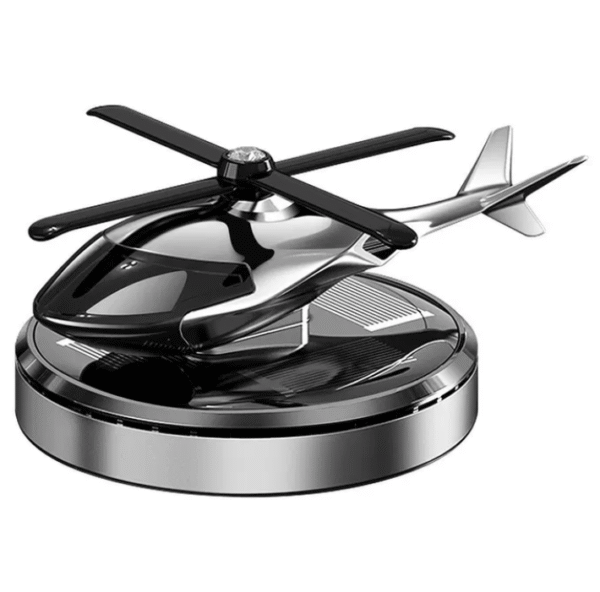 معطر السيارة الشمسي بتصميم المروحية – عطر فاخر يدور بضوء الشمس