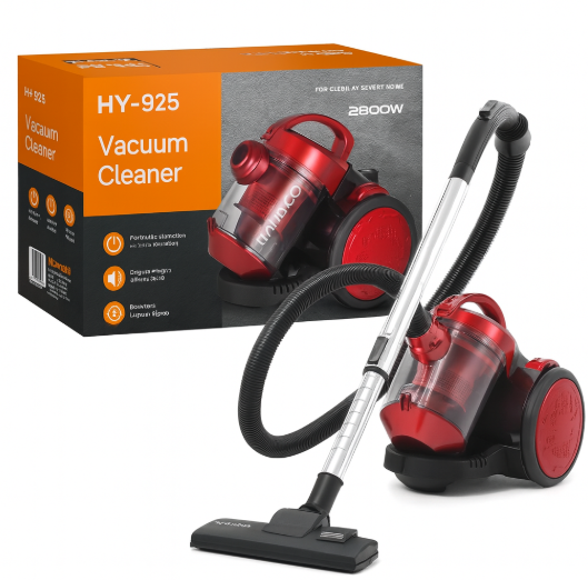 مكنسة كهربائية سيكلونية أفقية بدون كيس بقدرة 2800 واط – أداء قوي وتصميم حديث