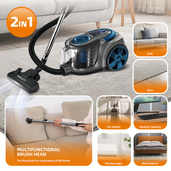 مكنسة كهربائية قوية 3000 واط بتقنية الإعصار – تنظيف شامل وسريع بدون كيس