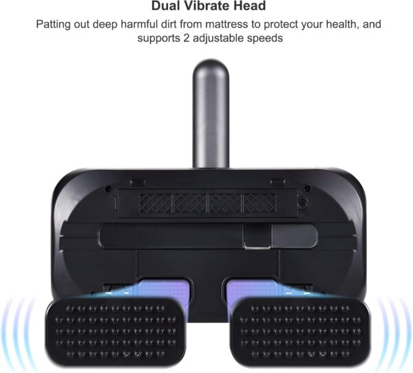 مكنسة محمولة لاسلكية لإزالة الغبار والعث شفط فائق القوة