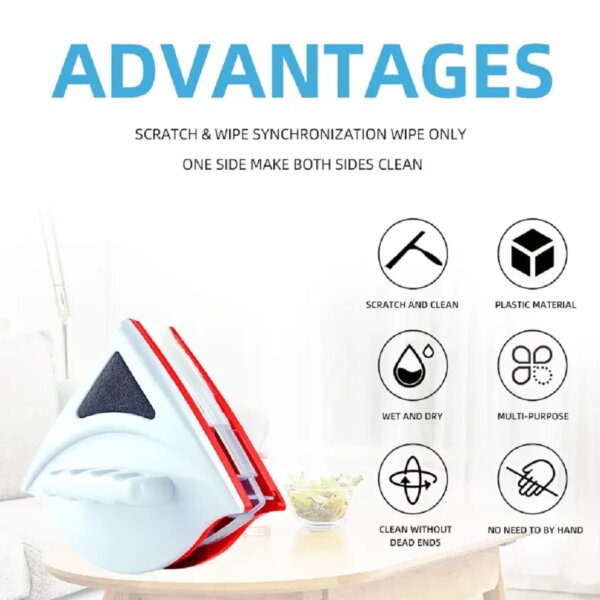 ممسحة النوافذ المغناطيسية المزدوجة تجربة تنظيف ذكية وآمنة