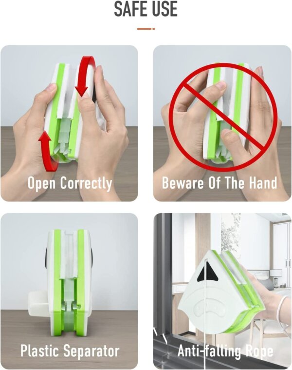 ممسحة النوافذ المغناطيسية المزدوجة تجربة تنظيف ذكية وآمنة