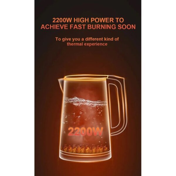 هيتر ماء ستيل DSP بسعة 1.7 لتر مع مقياس حرارة – 2200 واط