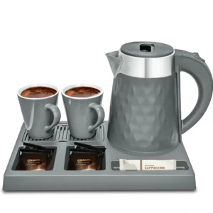 طقم كوفي كورنر  متنقل - سخان كتيل مع 2 اكواب وقاعدة انيقة RAF