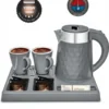 طقم كوفي كورنر  متنقل - سخان كتيل مع 2 اكواب وقاعدة انيقة RAF