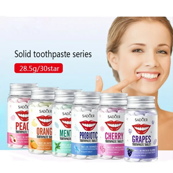 اقراص بديل معجون الاسنان - تنظيف و تبييض و إزالة البقع الصفراء خلال ثواني GRAPES