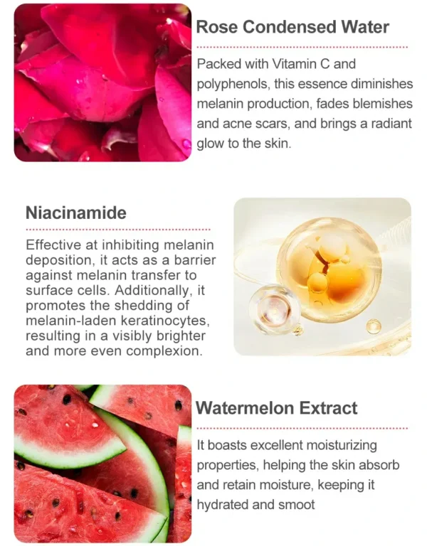 بكج الورد الطبيعي3 قطع  للتفتيح والترطيب وتجديد البشرة MOND'SUB Beauty Box