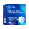 بودرة تبييض الاسنان SADOER Bright White لإزالة الاصفرار والبقع والجير
