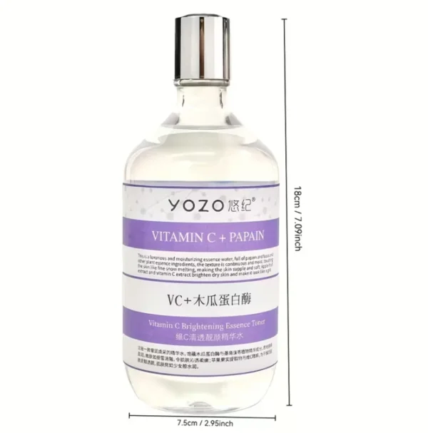 تونر فيتامين C وإنزيم البابايا للتفتيح وتنقية البشرة Vitamin C + Papain Brightening Essence Toner