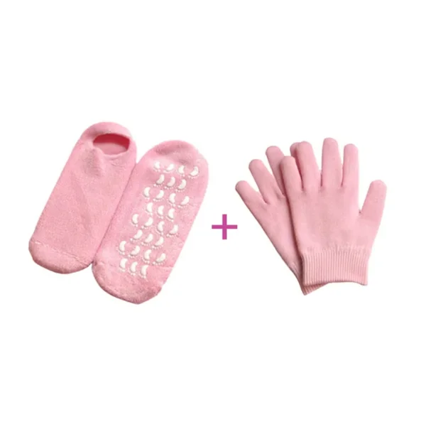 جوارب وكفوف جل سيليكون للعناية في القدم واليدين - Spa Silicone Gel Socks & Gloves Set