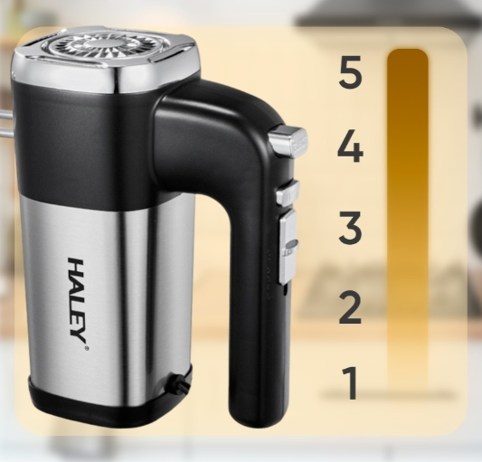 خفاقة يدوية كهربائية بقوة 500 واط و5 سرعات مع وظيفة التيربو