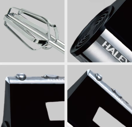 خفاقة يدوية بقوة 500 واط مع مضارب وخطافات عجن