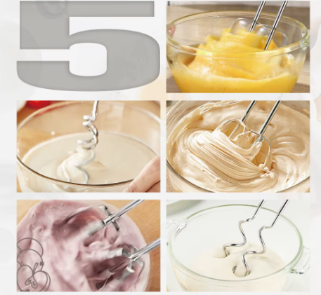 خفاقة يدوية بقوة 500 واط مع مضارب وخطافات عجن