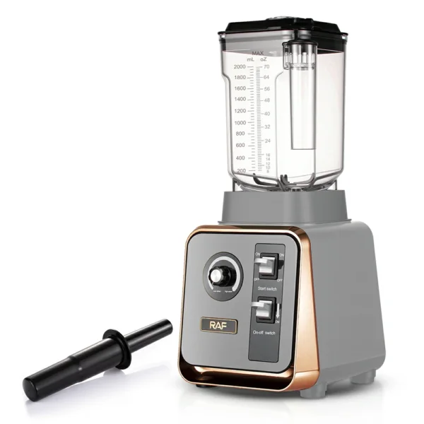 خلاط صناعي 1200 واط مع وعاء بولي كربون قوي 2 لتر لطحن وسحق RAF