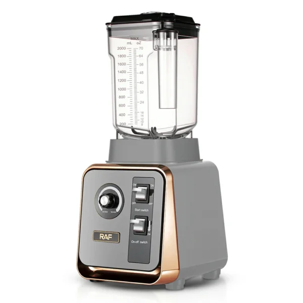 خلاط صناعي 1200 واط مع وعاء بولي كربون قوي 2 لتر لطحن وسحق RAF