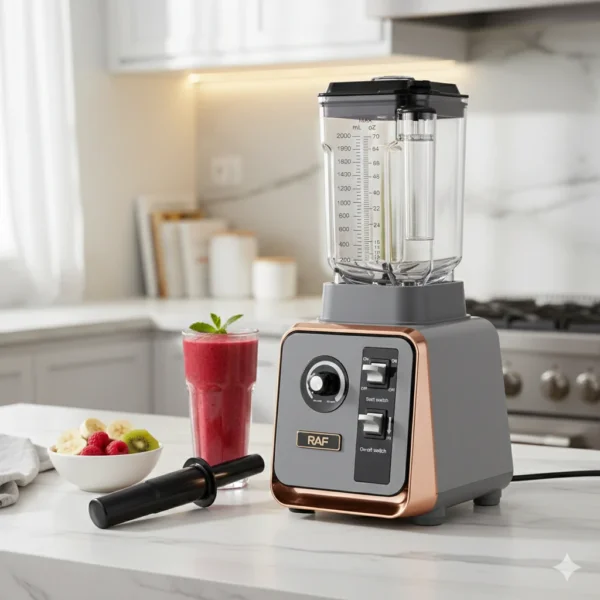 خلاط صناعي 1200 واط مع وعاء بولي كربون قوي 2 لتر لطحن وسحق RAF