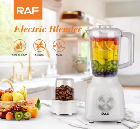 خلاط كهربائي RAF شفرات ستانلس 6 شفرات سعة  1.5 لتر