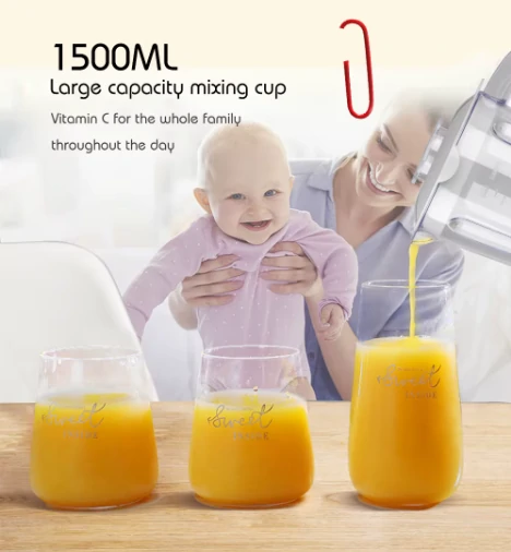 خلاط كهربائي RAF شفرات ستانلس 6 شفرات سعة  1.5 لتر