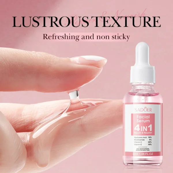 سيروم 4×1 فيتامين C و E و النياسيناميد والهيالورونيك SADOER Facial Serum