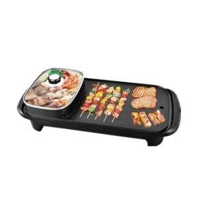 شواية مع قدر الهوت بوت 2 في 1 – شواية كهربائية متعددة الوظائف للعائلات والجلسات