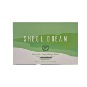 صابون SHEGL.DREAM التفتيح, التنظيف, تجديد البشرة, والحماية من الشمس في منتج واحد (2) صابون SHEGL.DREAM التفتيح, التنظيف, تجديد البشرة, والحماية من الشمس في منتج واحد