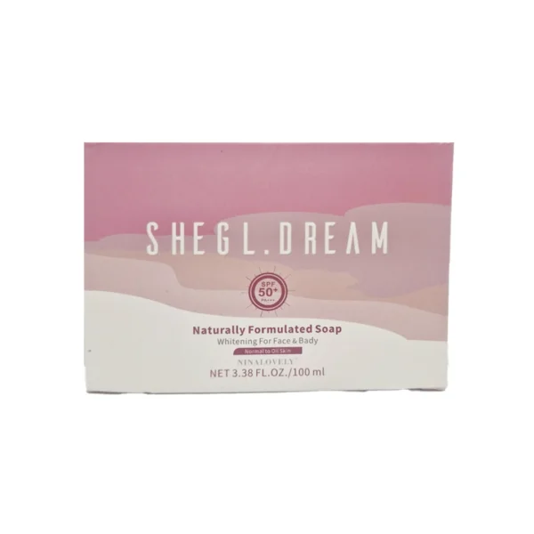 صابونة SHEGL.DREAM لتفتيح وتجديد البشرة مع حماية شمس SPF50+