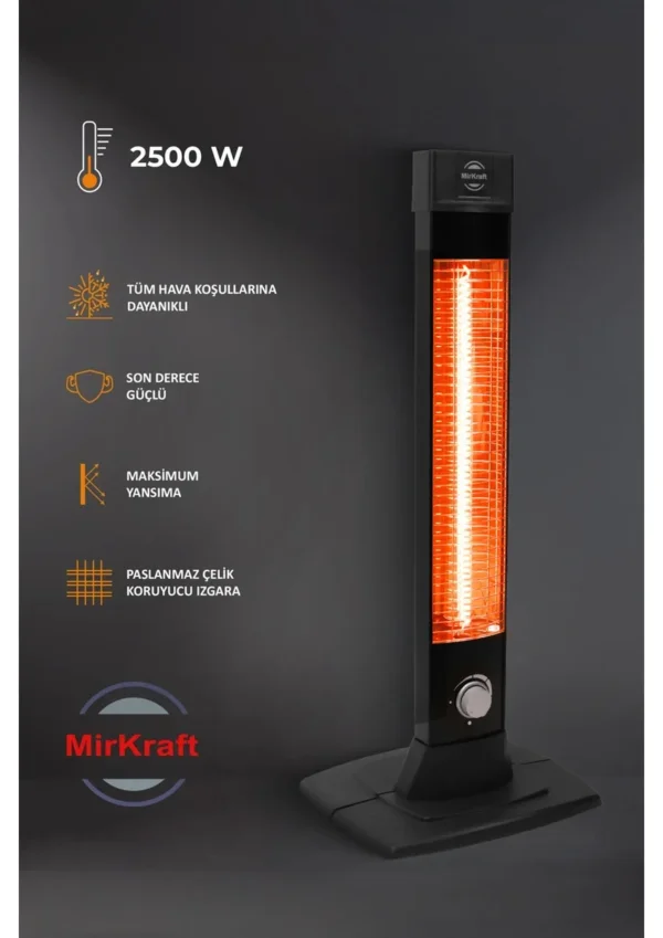 صوبة كهرباء عمودية Mirkraft تركية بقوة 2500 واط مناسبة كربون موفرة لطاقة