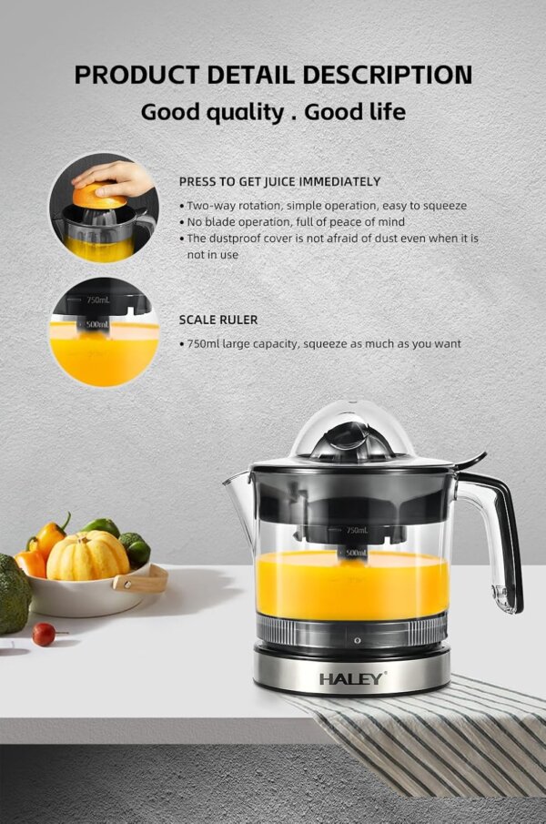 عصارة حمضيات كهربائية – سعة 750 مل مع عكس ذكي