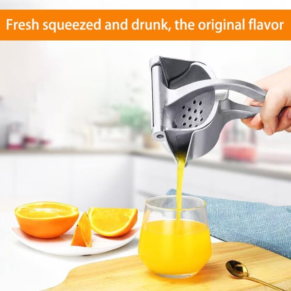 عصّارة فواكه يدوية قوية – تصميم معدني متين لاستخلاص العصير بسهولة (6) عصارة فواكه يدوية قوية ستانليس متين لاستخلاص العصير بسهولة