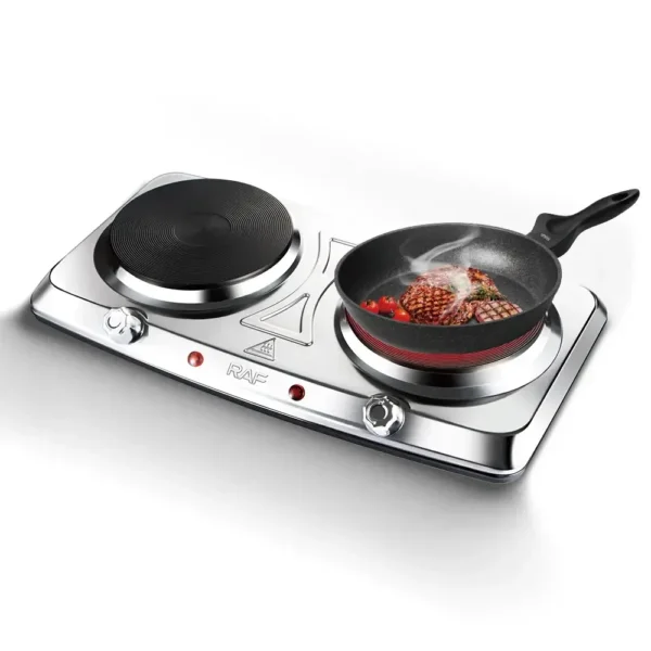 غاز كهربائي مزدوج 2000 واط وتصميم قوي للاستخدام اليومي RAF