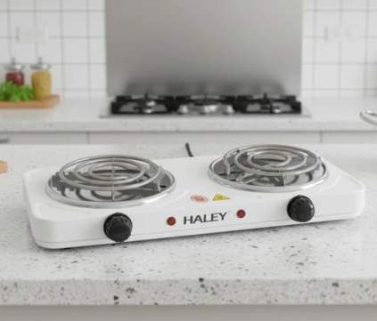 غاز كهربائي مزدوج بقوة 2000 واط – حل مثالي للطهي السريع في أي مكان