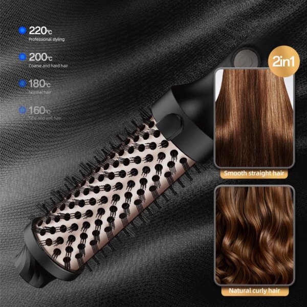 فرشاة الشعر الحرارية – بتقنية الأيونات وحرارة PTC السريعة