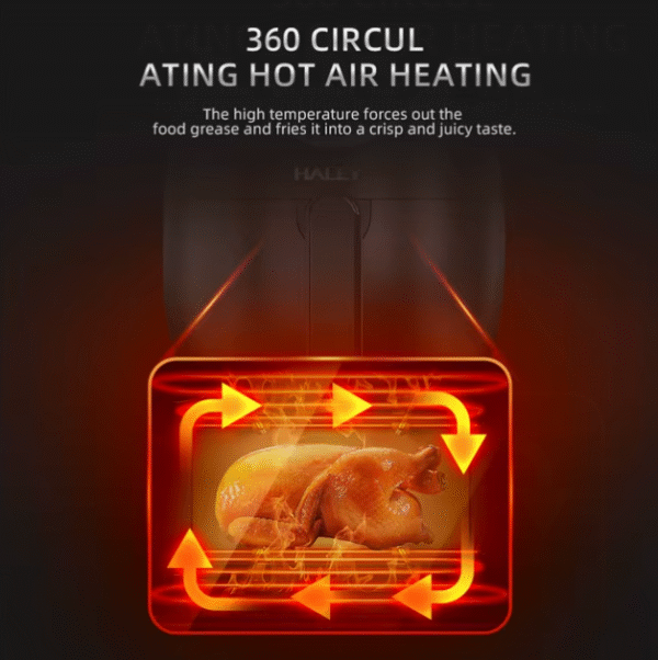 قلاية هوائية رقمية 5 لتر – 2000 واط للتحمير الصحي بدون زيت