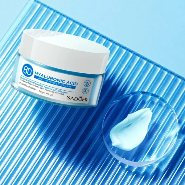 كريم الترطيب ومقاومة التجاعيد بـ الهيالورونيك والكولاجين Hyaluronic Acid Anti-Wrinkle Face Cream