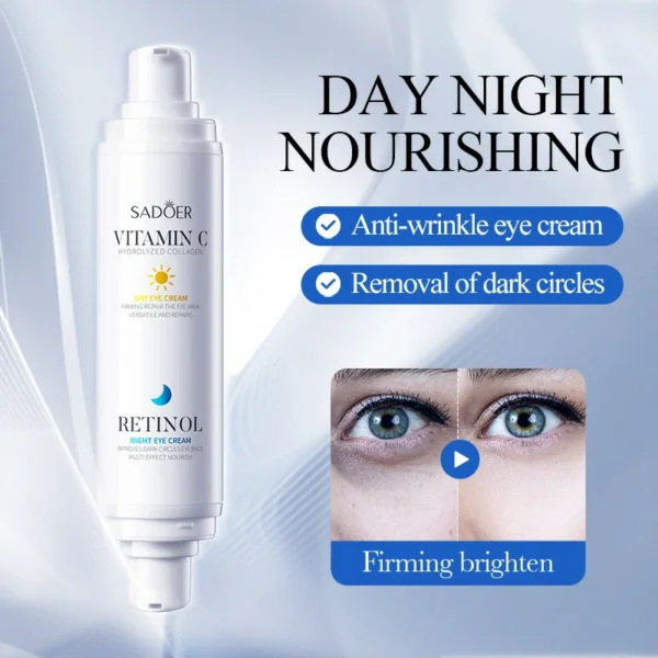 كريم العيون  Vitamin C + Retinol الثنائي نهاري وليلي يعالج الهالات بأنواعها