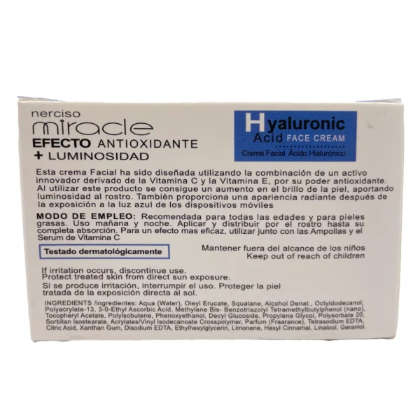 كريم الوجه Nerciso Miracle Hyaluronic Acid – ترطيب عميق + امتلاء للبشرة