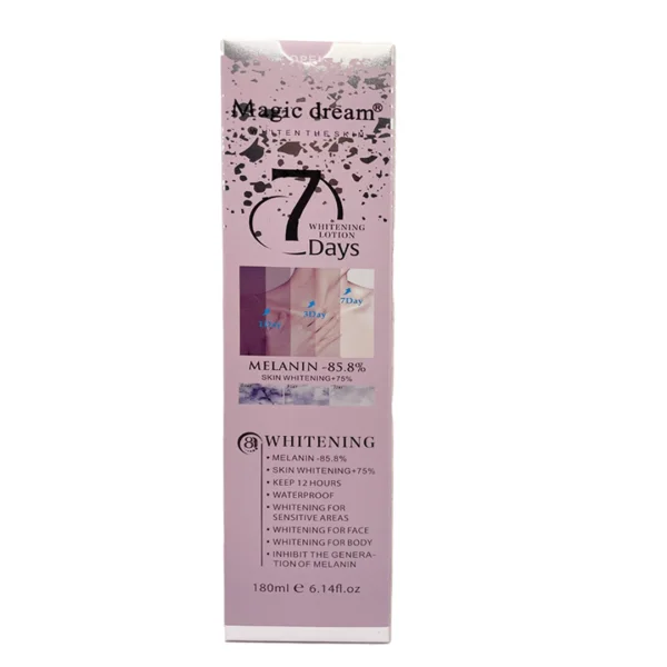 لوشن التفتيح Magic Dream – تفتيح خلال 7 أيام لتوحيد اللون وإزالة التصبغات مقاوم للماء