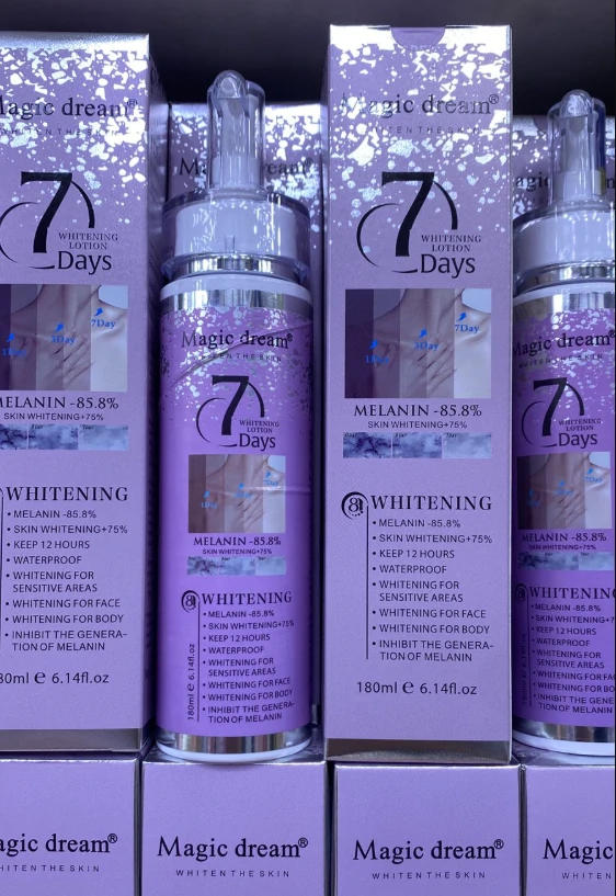 لوشن التفتيح Magic Dream – تفتيح خلال 7 أيام لتوحيد اللون وإزالة التصبغات مقاوم للماء