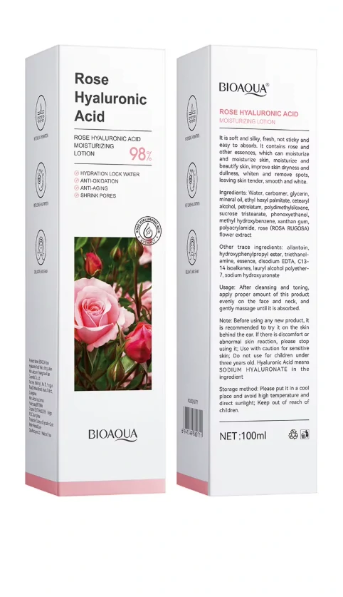 لوشن الورد وحمض الهيالورونيك - ترطيب عميق وتفتيح وشد للبشرة Rose Hyaluronic Acid Lotion (10) لوشن الورد وحمض الهيالورونيك - ترطيب عميق وتفتيح وشد للبشرة Rose Hyaluronic Acid Lotion