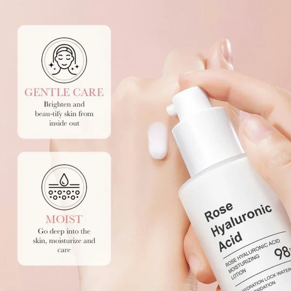 لوشن الورد وحمض الهيالورونيك - ترطيب عميق وتفتيح وشد للبشرة Rose Hyaluronic Acid Lotion (3) لوشن الورد وحمض الهيالورونيك - ترطيب عميق وتفتيح وشد للبشرة Rose Hyaluronic Acid Lotion