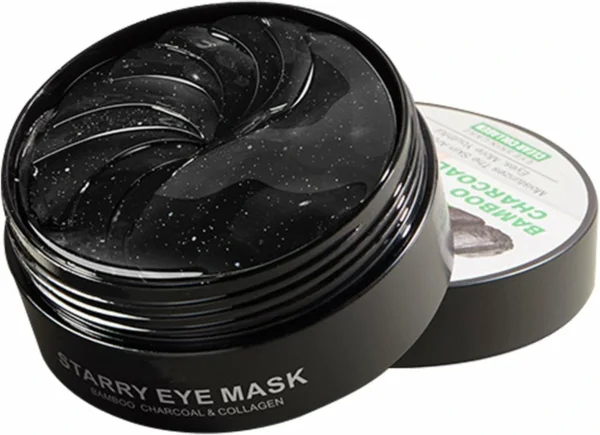 ماسك العين Eye Patches بالفحم النشط والكولاجين تفتيح الهالات وتقليل السواد Bamboo Charcoal Collagen Crystal